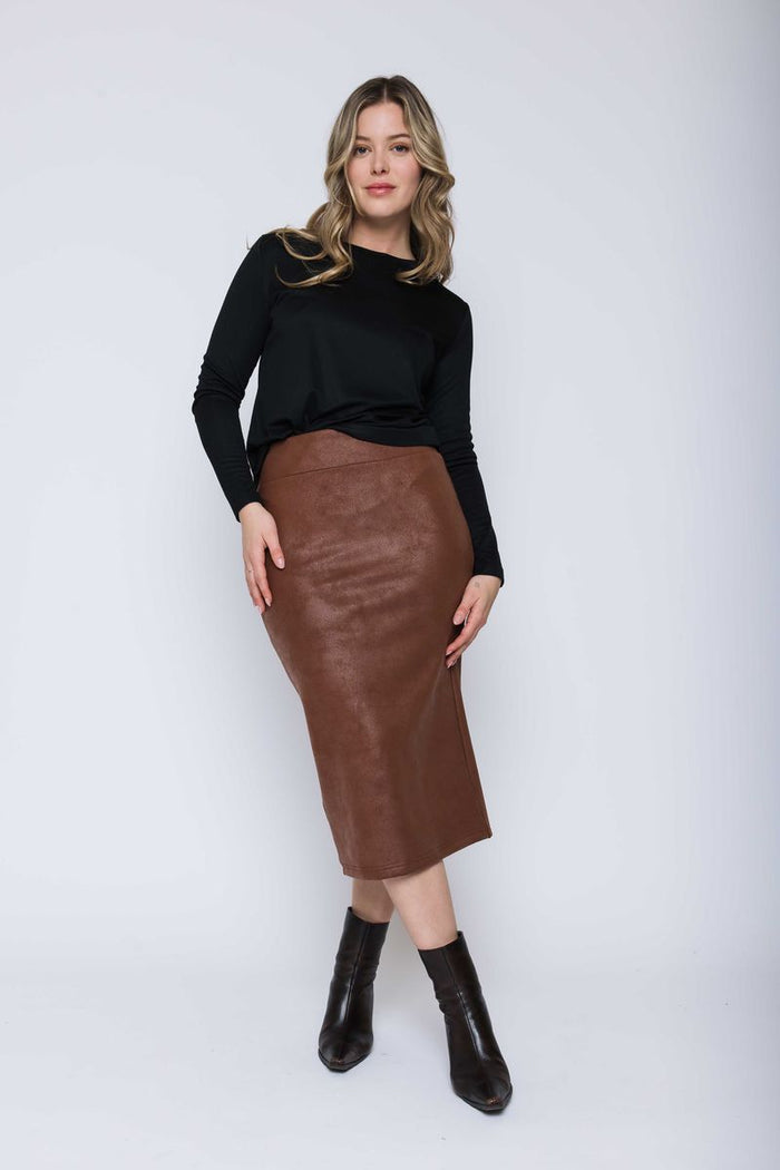The Erin Faux Leather Skirt