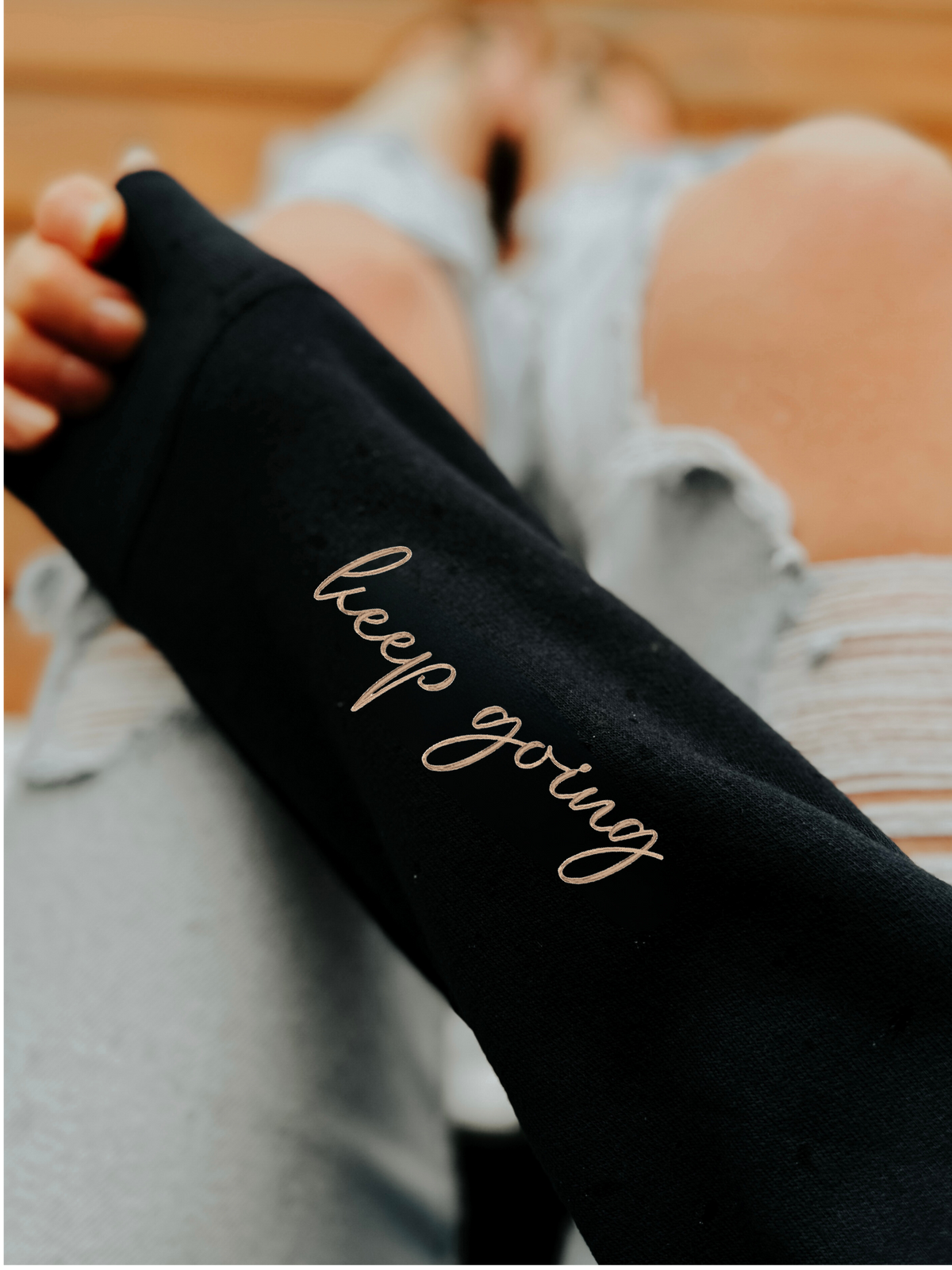 The Keep Going Embroidered Crew Neck