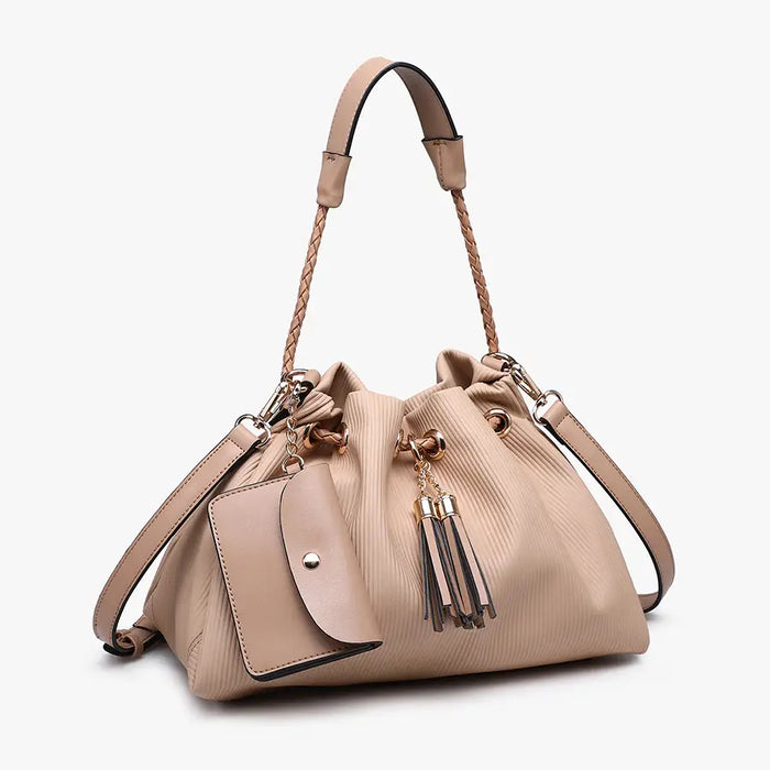 The Aaliyah Pleated Bucket Bag