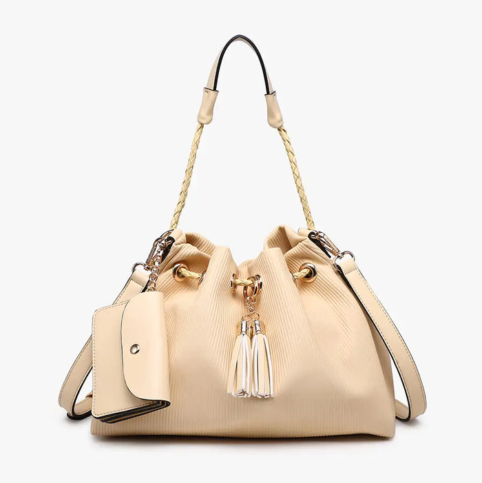 The Aaliyah Pleated Bucket Bag