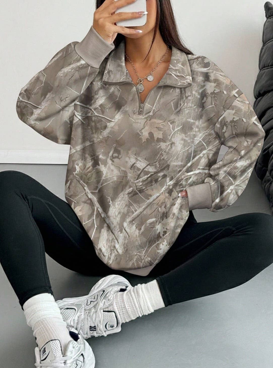 The Stacie Camo Quarter Zip