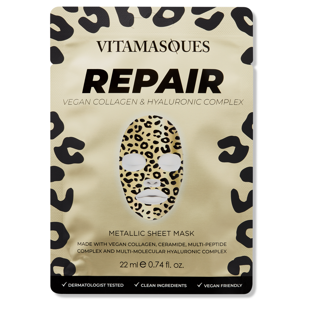 The Repair Vegan Collagen & Gold Metallic Face Sheet Mask