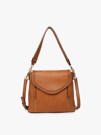 The Lorelei Double Zip Whipstitch Trim Crossbody