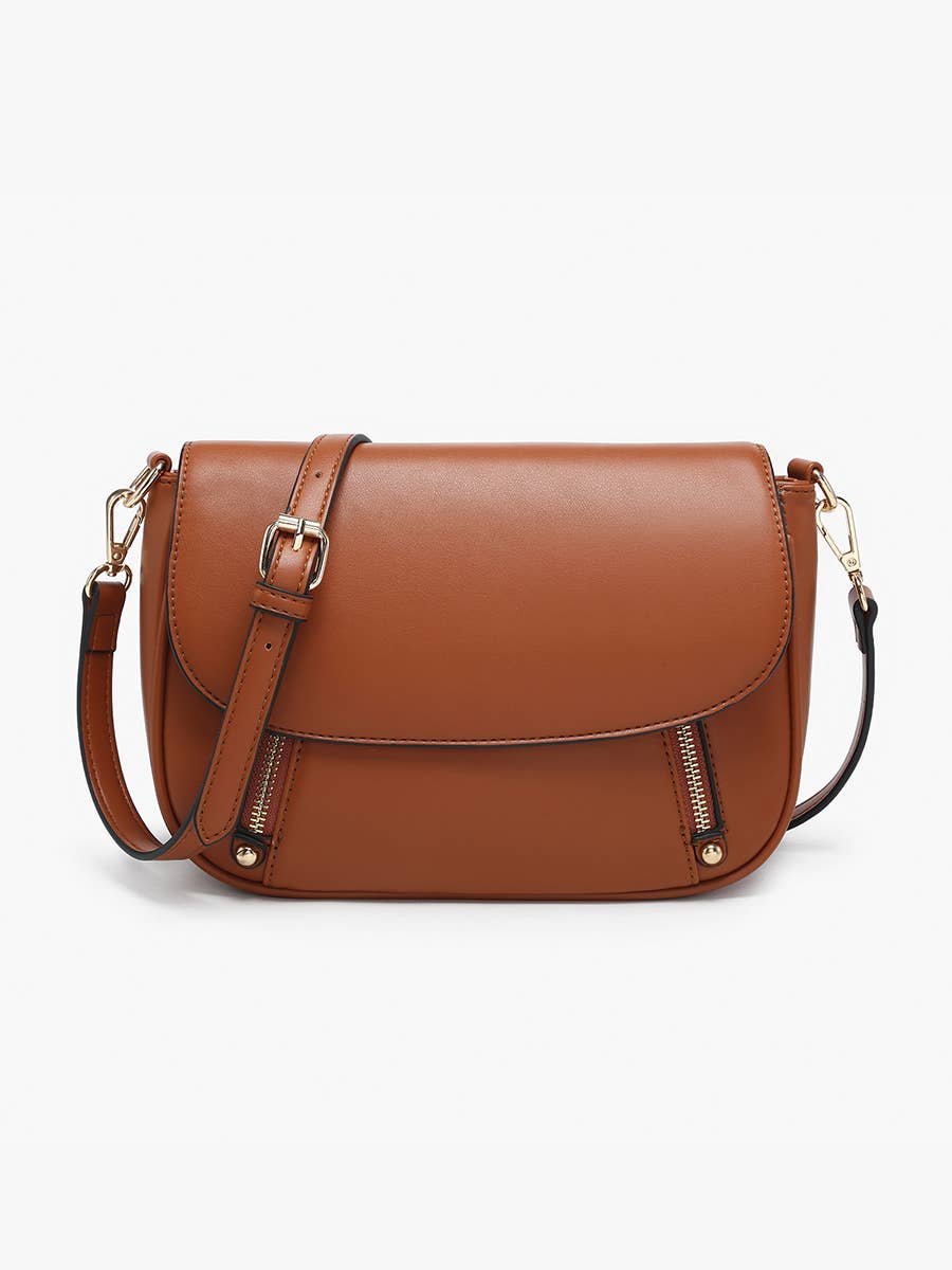 The Lindsay Dual Zip Flapover Crossbody