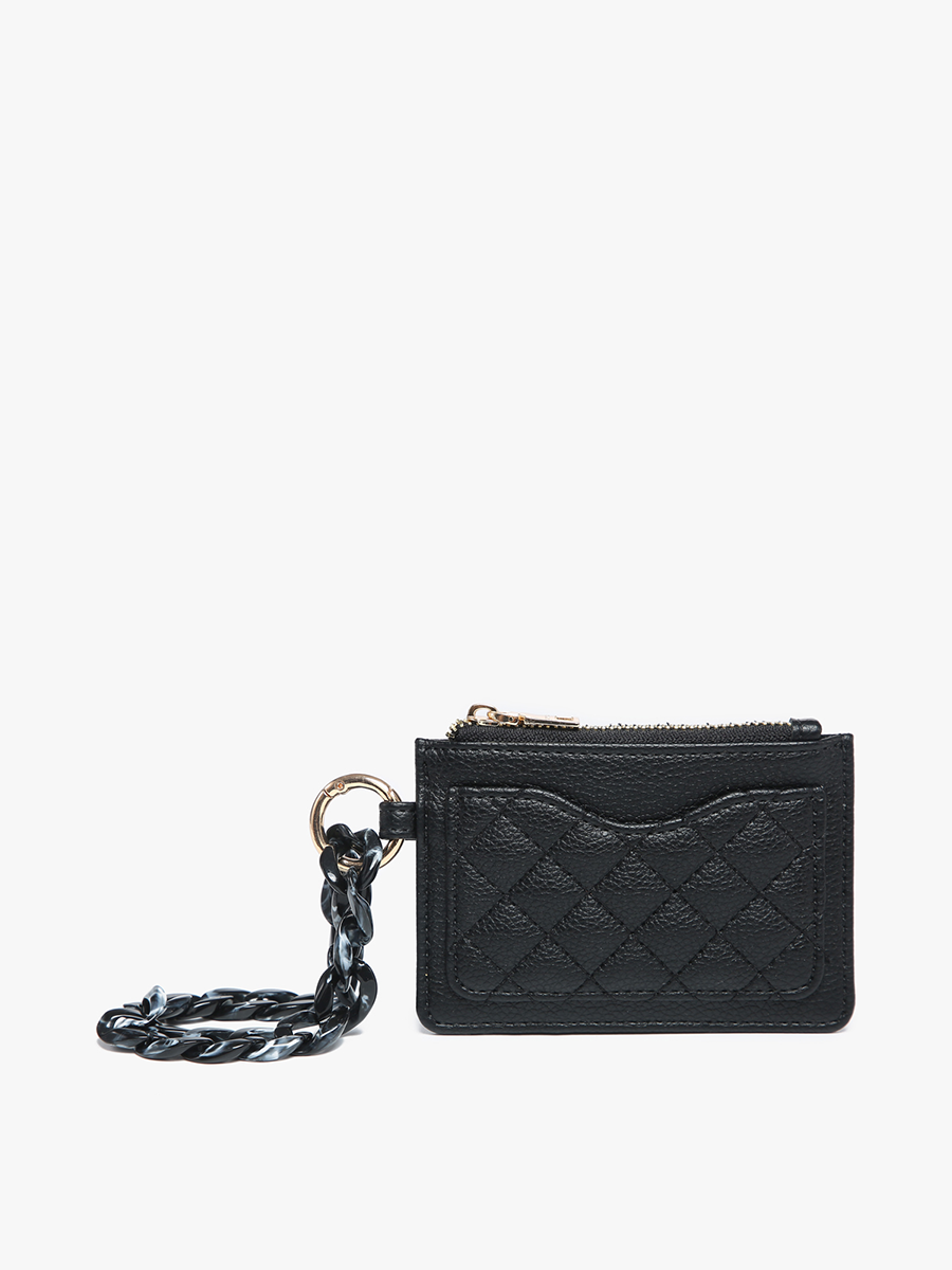 The Rhodes Quilted Wallet w/ Chain Bangle