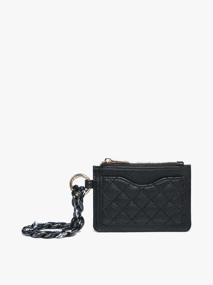 The Rhodes Quilted Wallet w/ Chain Bangle