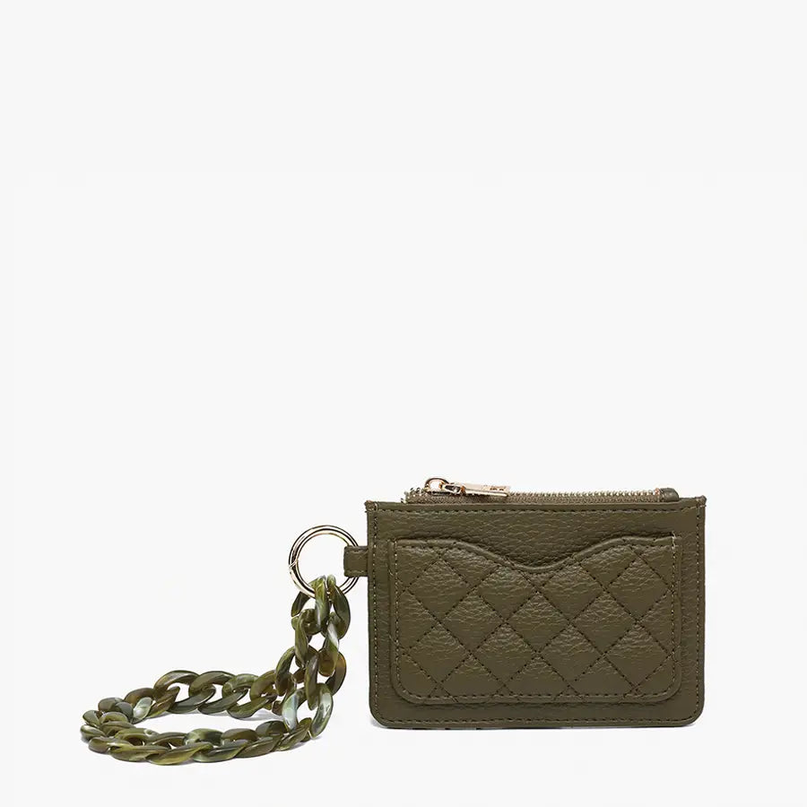 The Rhodes Quilted Wallet w/ Chain Bangle