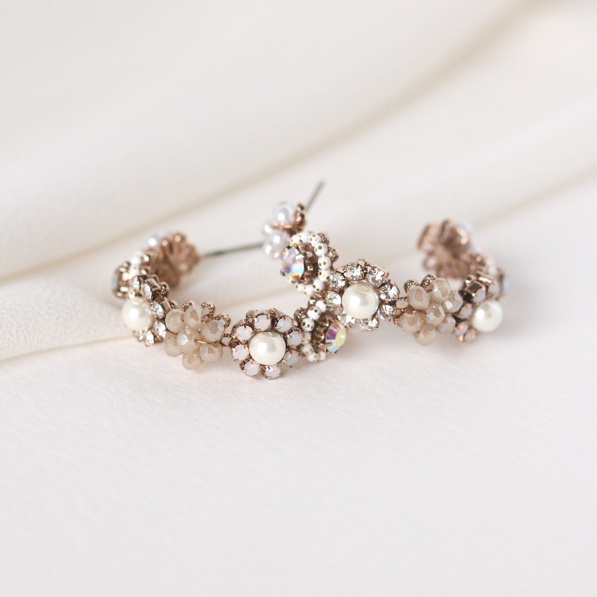 The Bloom Crystal Hoop Earrings