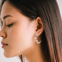 The Bloom Crystal Hoop Earrings