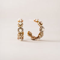 The Bloom Crystal Hoop Earrings