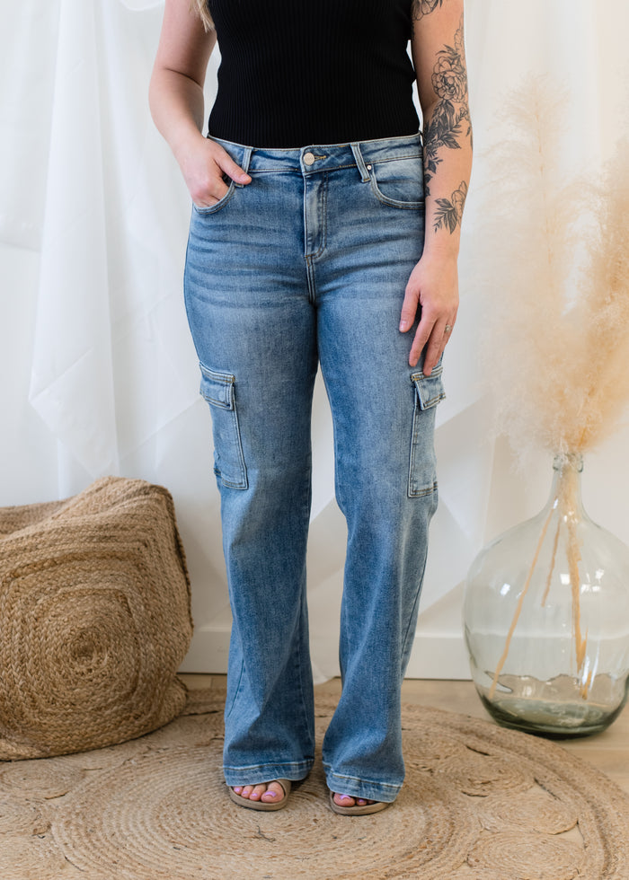 The High Rise Wide Cargo Jeans - PRESALE!!
