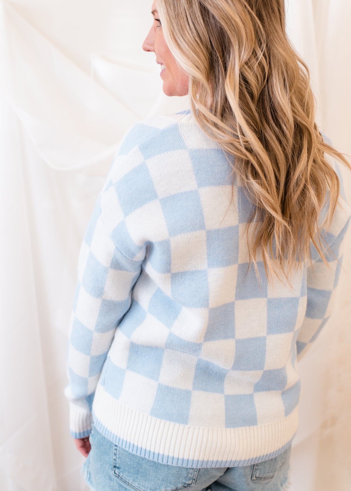 The Carly Checkered Cardigan