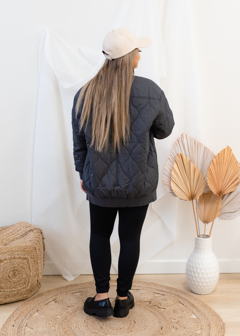 The Tina Long Quilted Jacket