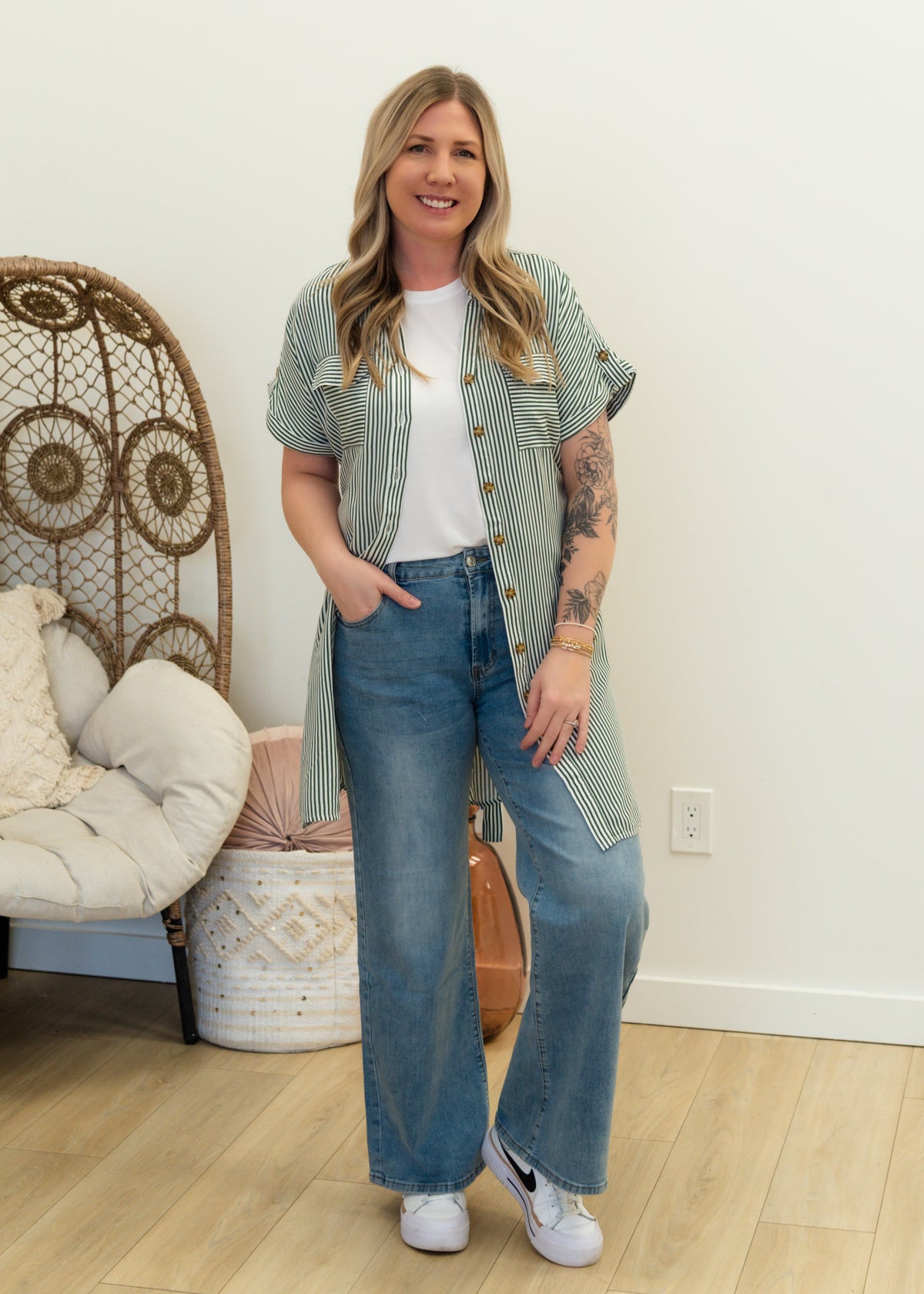 The Bumpy Short Shirt Dress