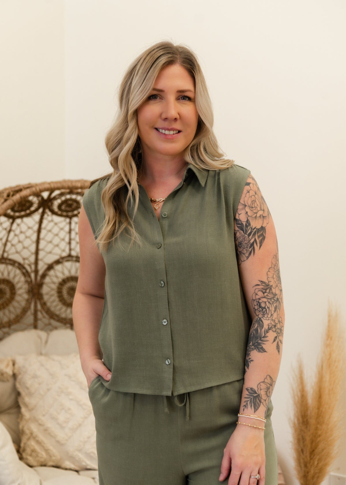 The Siesta Button Up Tank