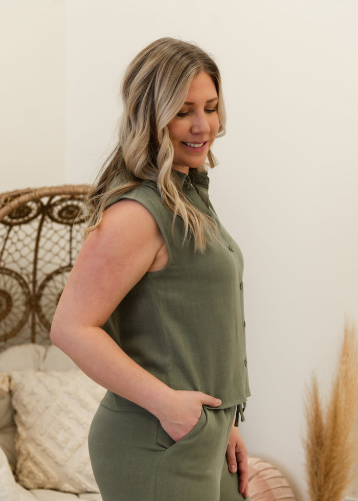 The Siesta Button Up Tank