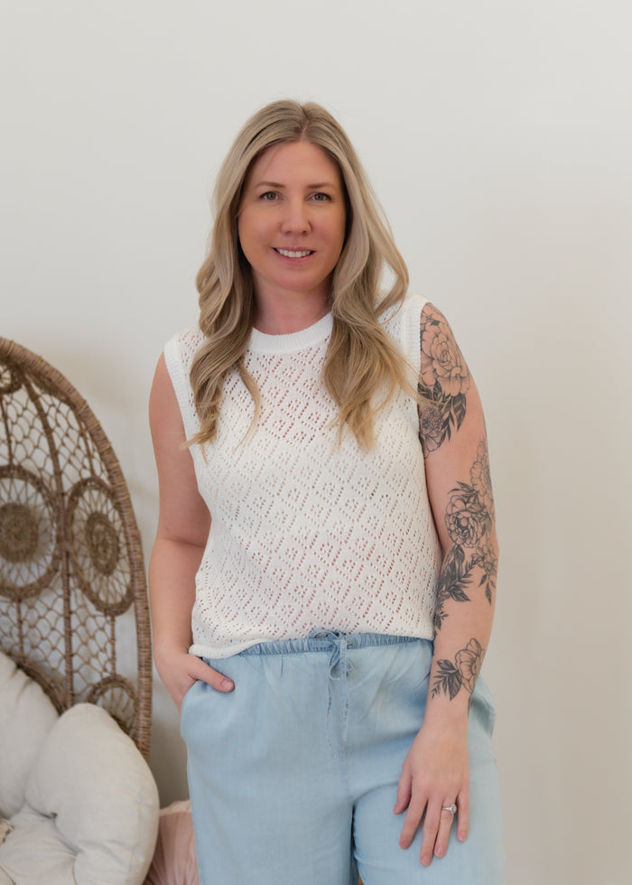 The Sunny Pointelle Tank