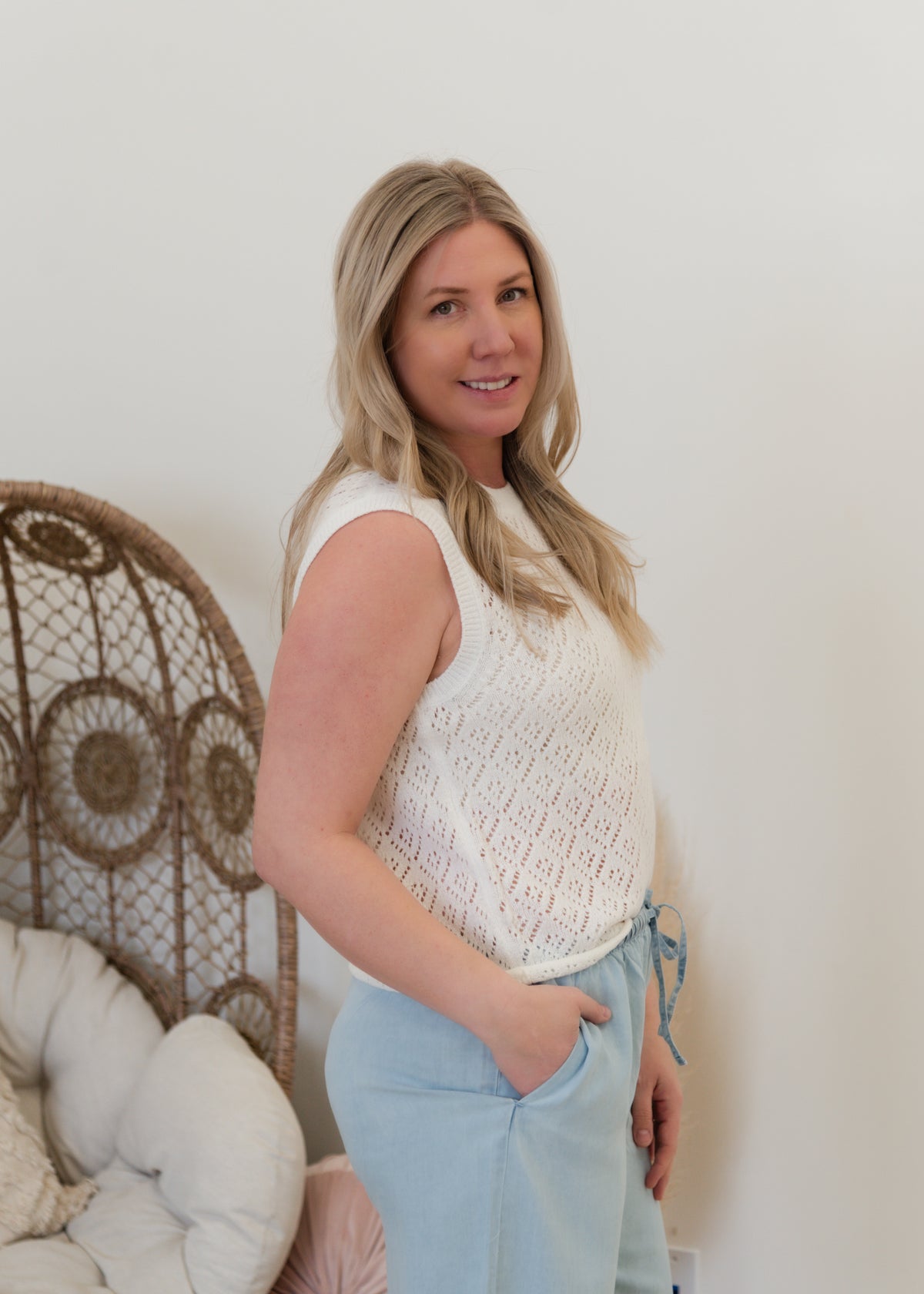 The Sunny Pointelle Tank