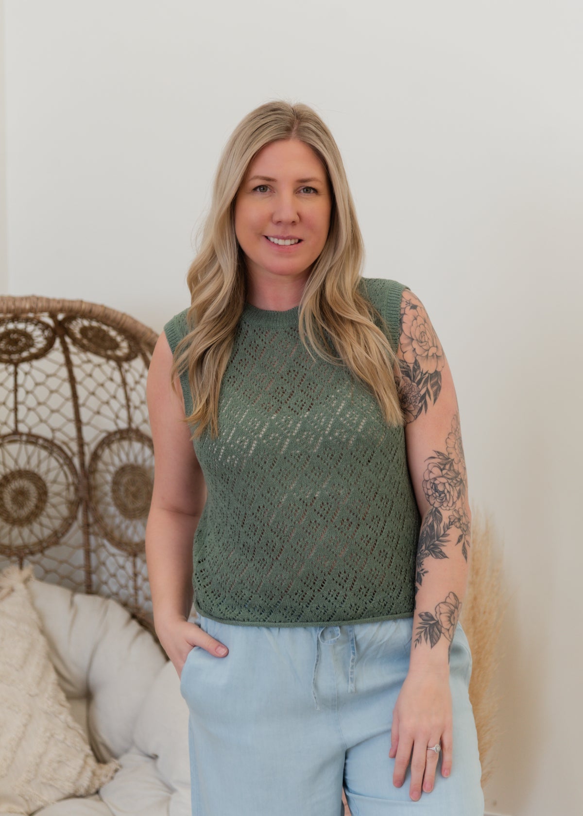 The Sunny Pointelle Tank