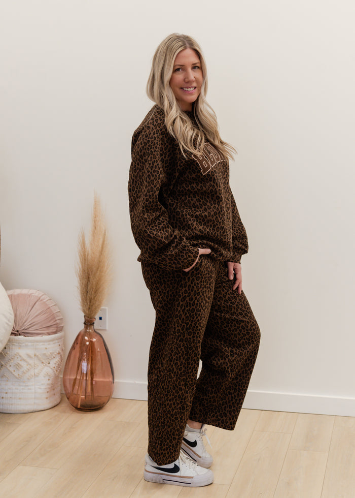 The Leopard Barrel Jogger