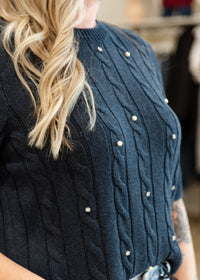 The Sussi Cable Knit Half Sleeve Sweater