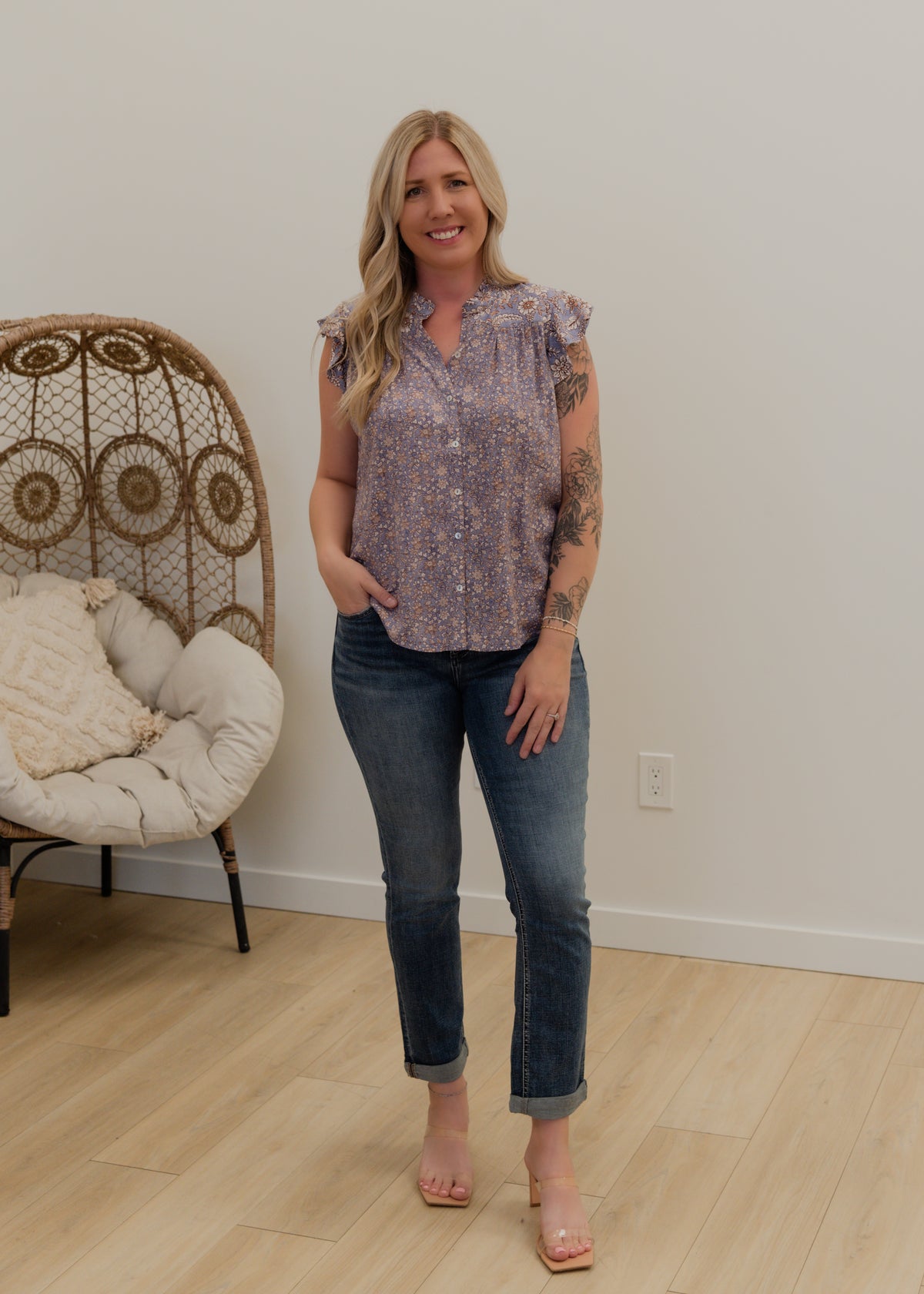 The Carson Flutter Sleeve Tank