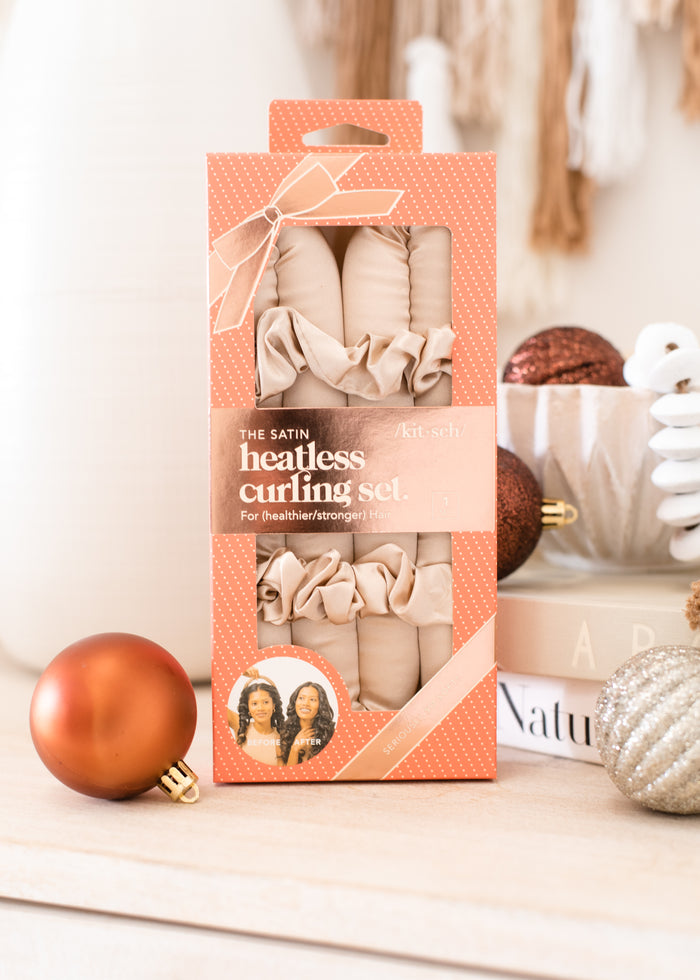 The Holiday Satin Heatless Curling Set