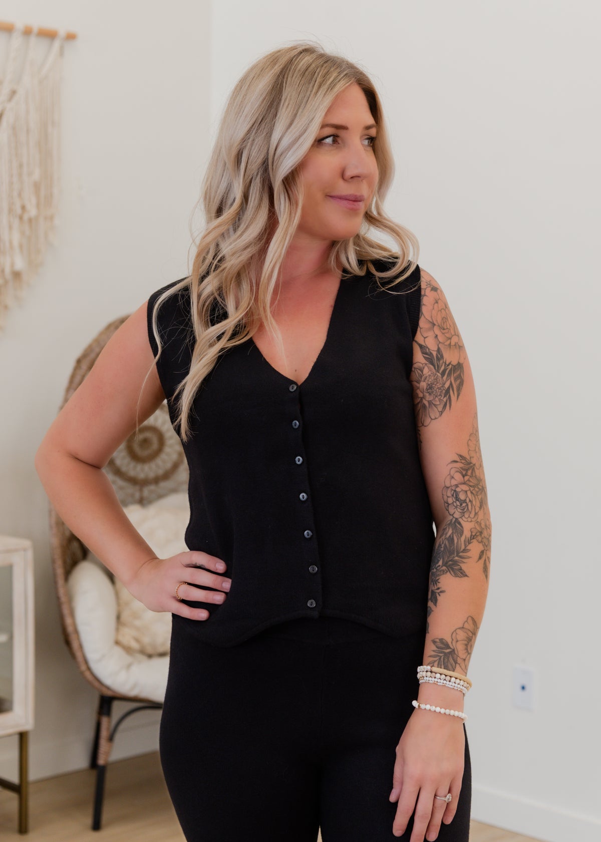 The Gold Art V-Neck Vest