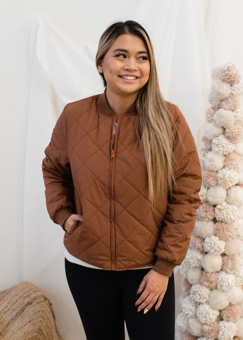 The Fauna Quilted Bomber Jacket