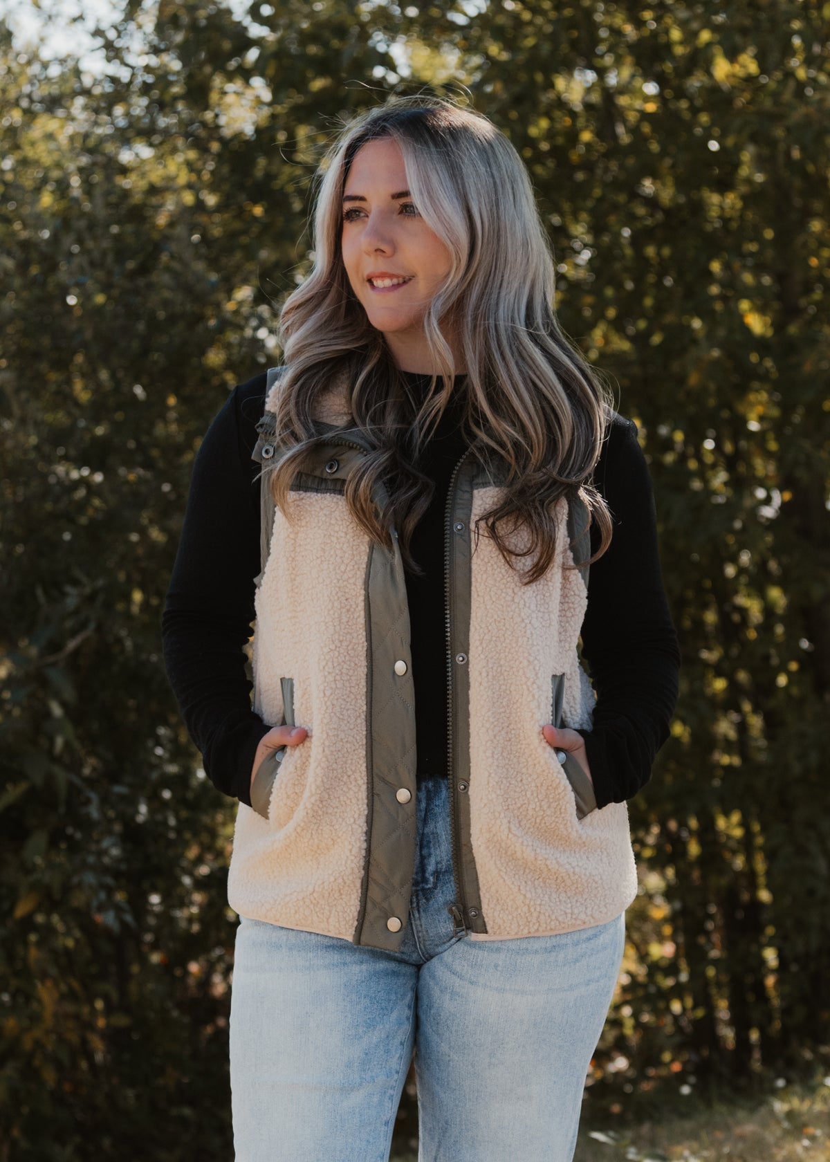 The Brit Quilted Sherpa Vest