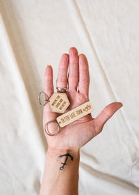 The Mama Wooden Keychain