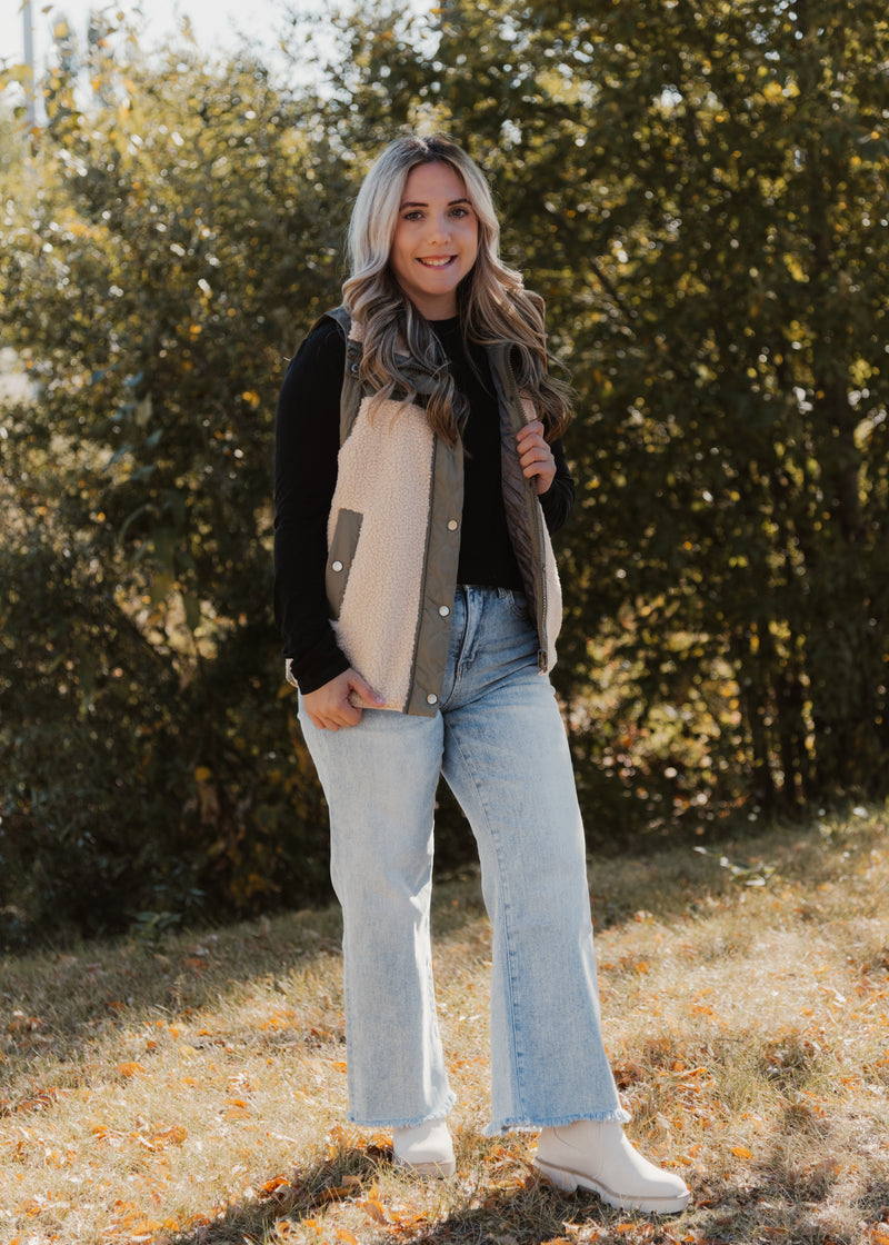 The Brit Quilted Sherpa Vest