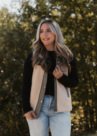 The Brit Quilted Sherpa Vest