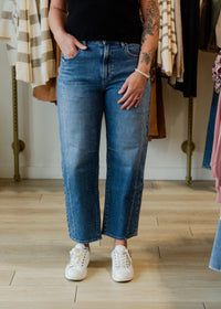 The High Rise Barrel Leg Jeans