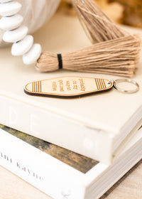 The Motel Style Wooden Keychain