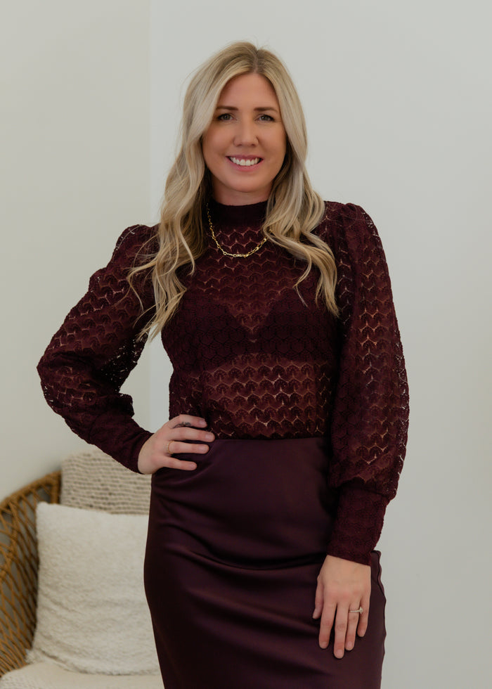 The Becca High Neck Lace Blouse