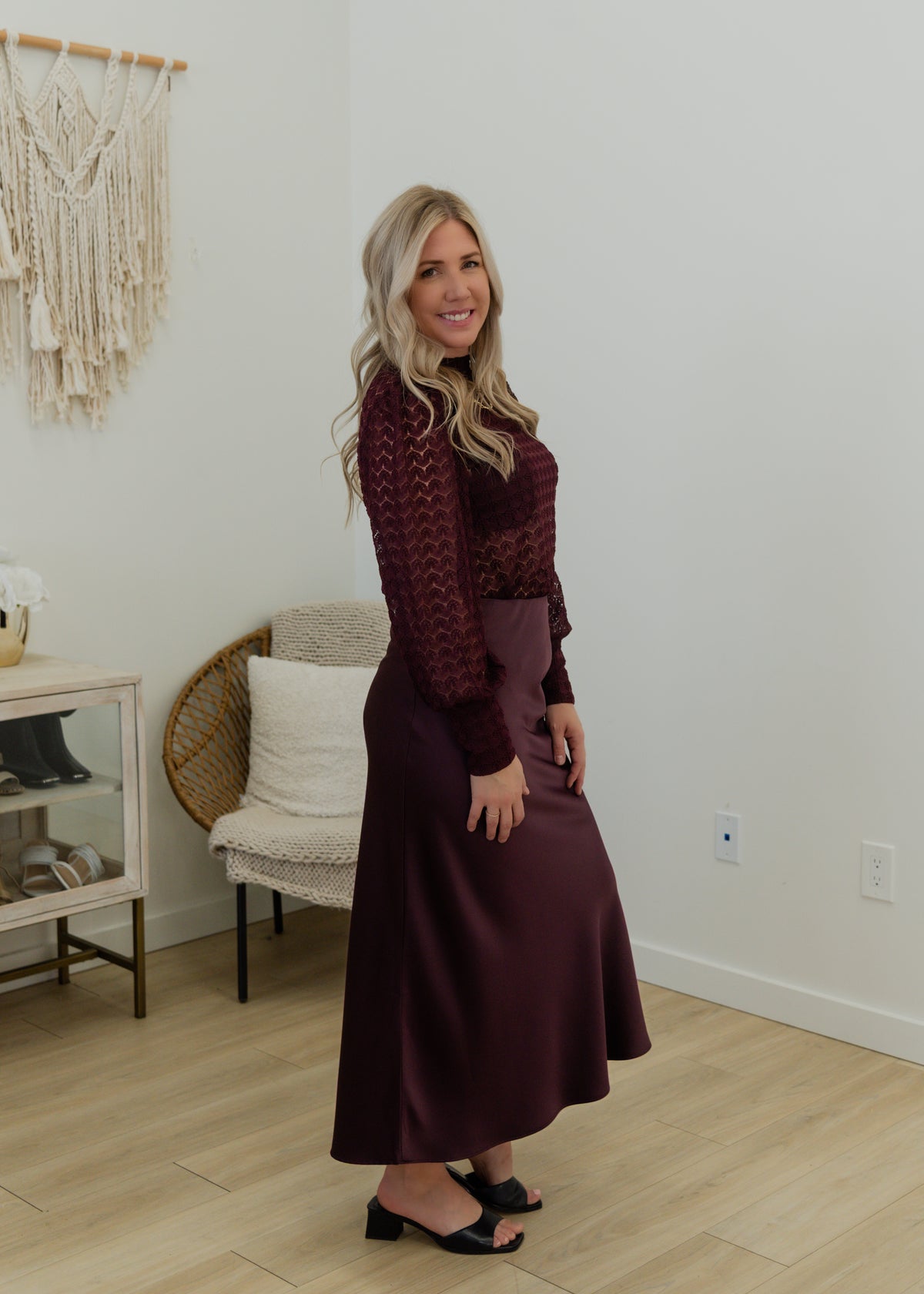 The Becca High Neck Lace Blouse