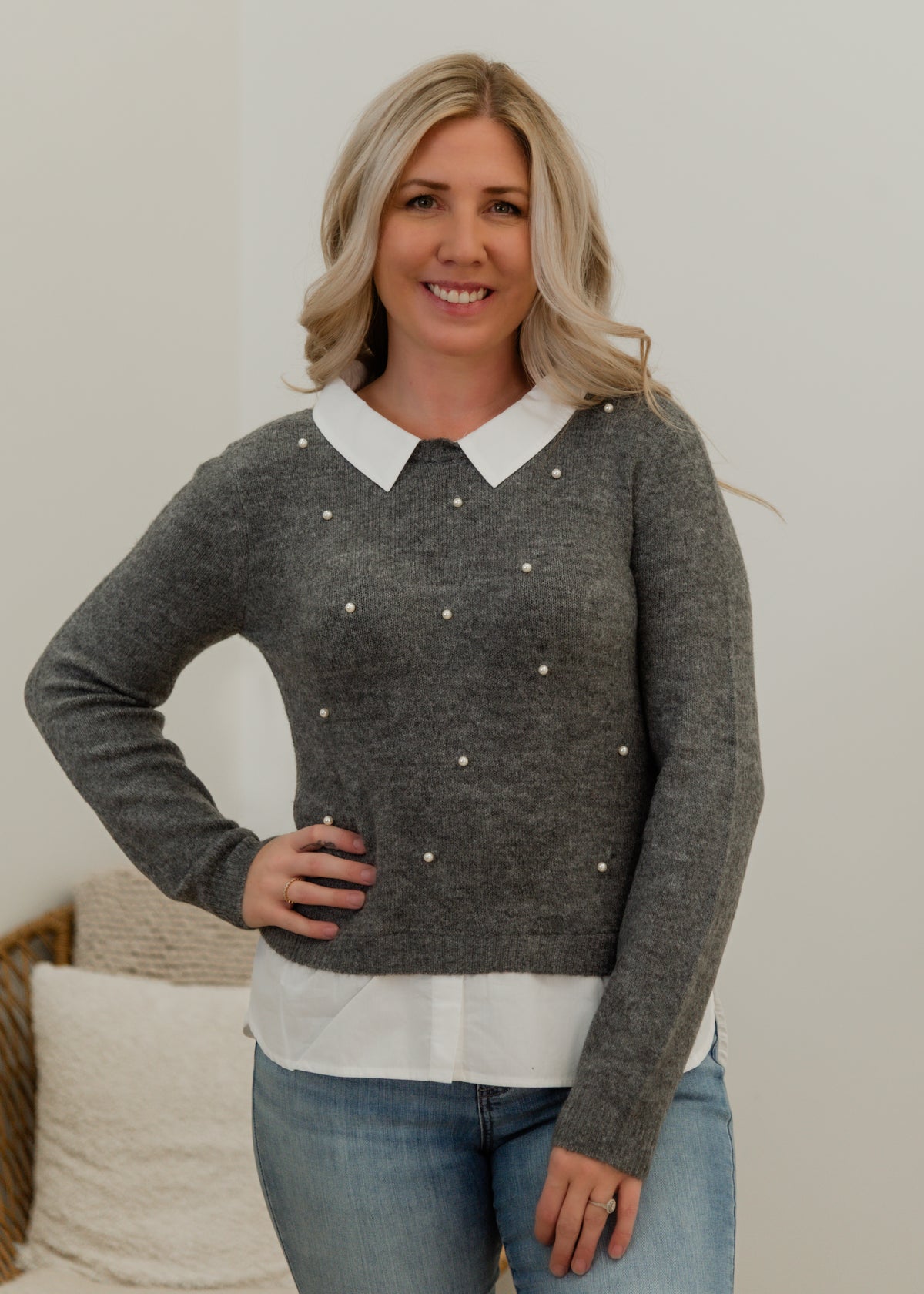 The Dolly Woven Pearl Pullover