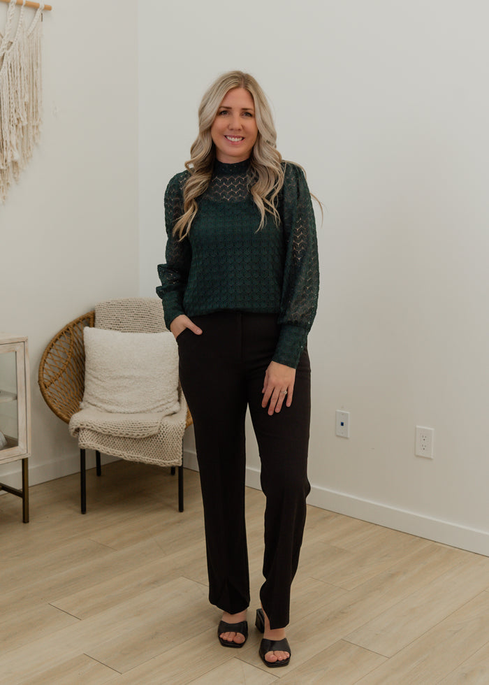 The Becca High Neck Lace Blouse