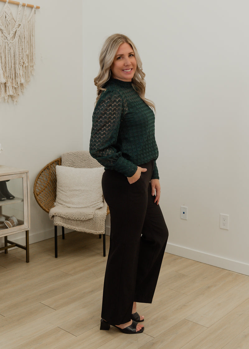 The Becca High Neck Lace Blouse