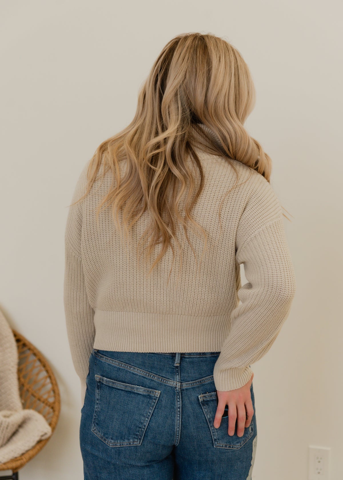 The Doritta Cable Zip Pullover