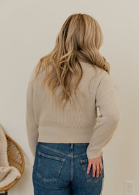 The Doritta Cable Zip Pullover