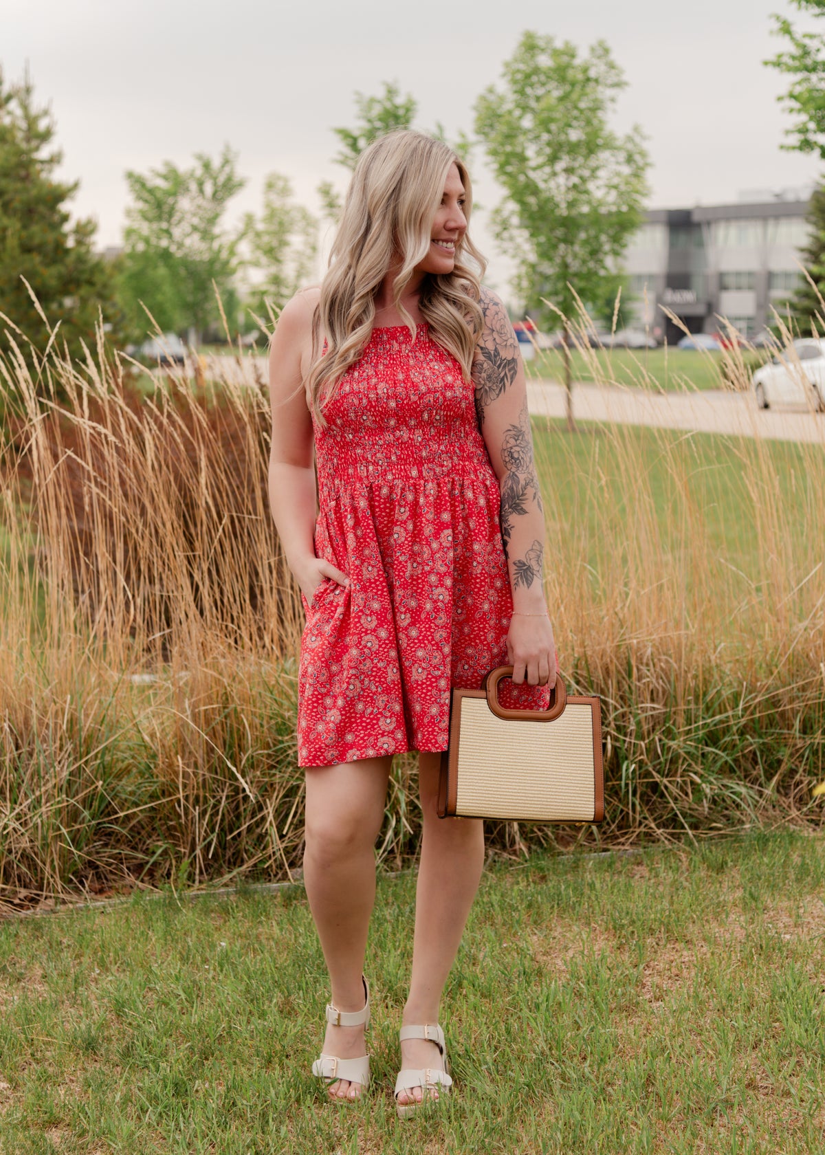 The Firecracker Shirred Mini Dress