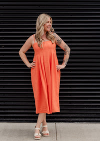 The Good Day Pleated Midi Dress
