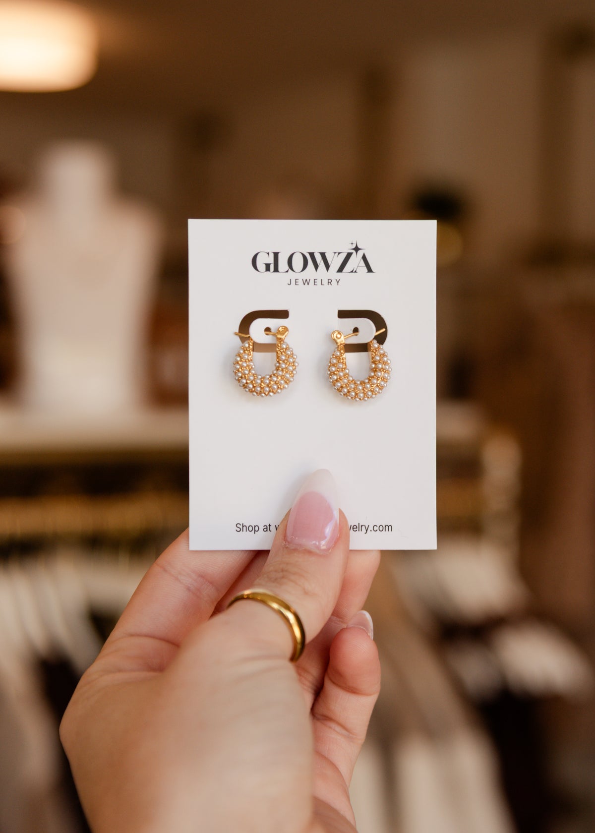The Pearl Hoop Earrings