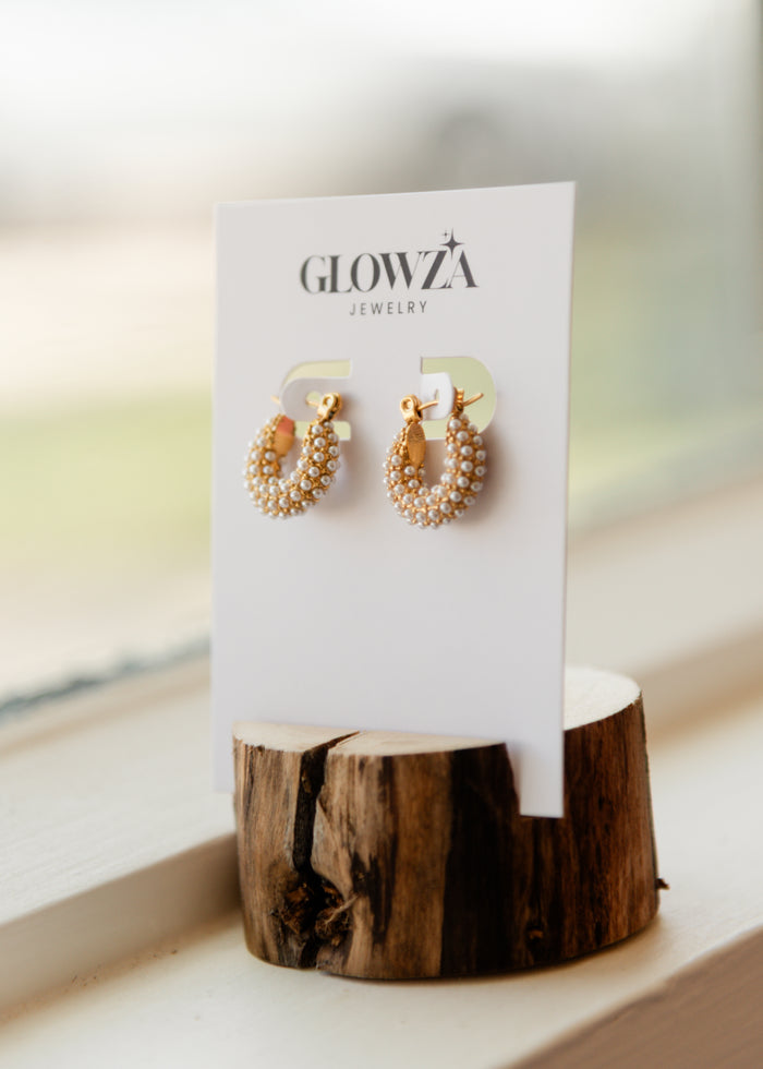 The Pearl Hoop Earrings