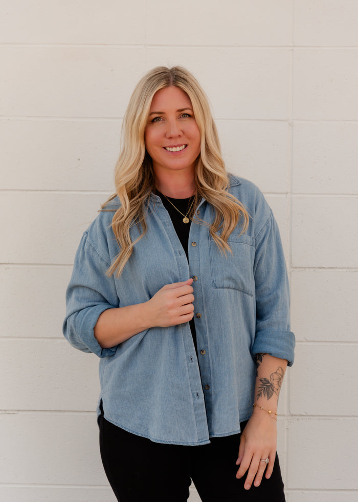 The Perfect Twill Button Up