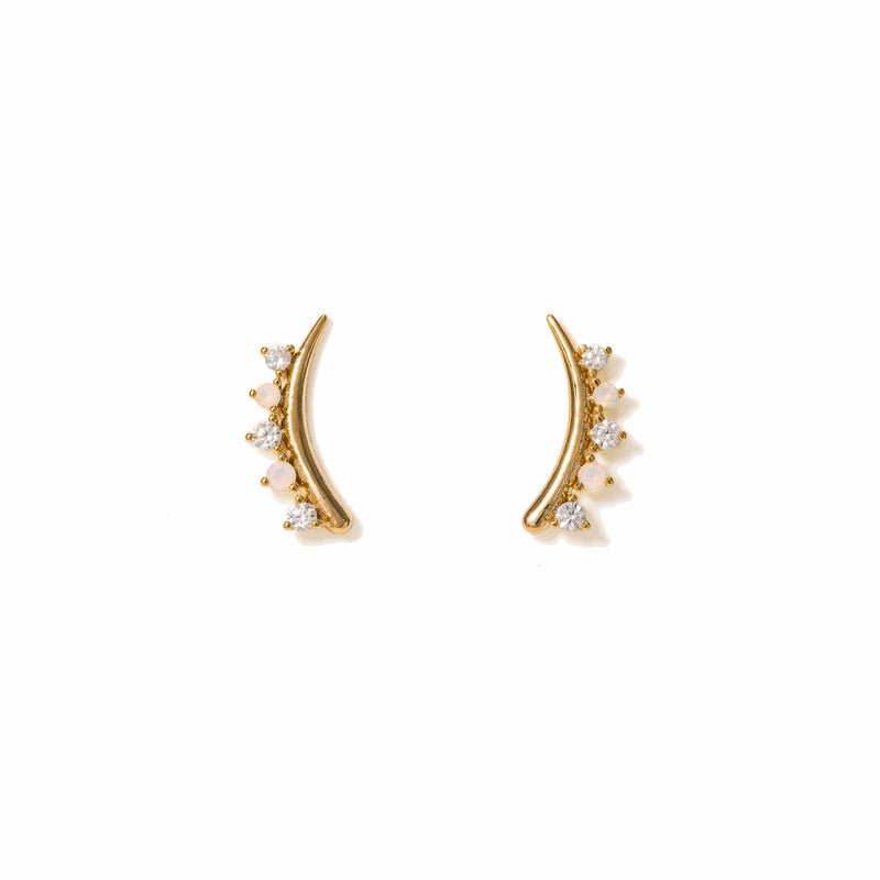 The Dewdrop Climber Earrings