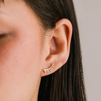 The Dewdrop Climber Earrings