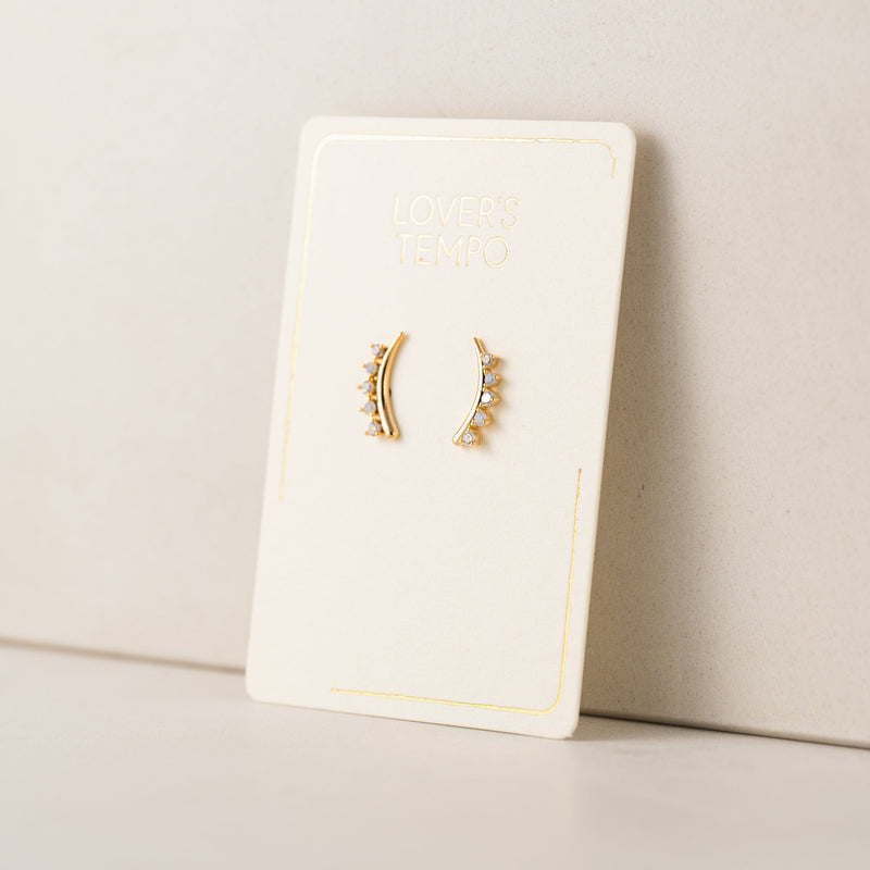 The Dewdrop Climber Earrings